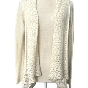 Old Navy Cream Cardigan Sweater with Diamond Knit. NWOT